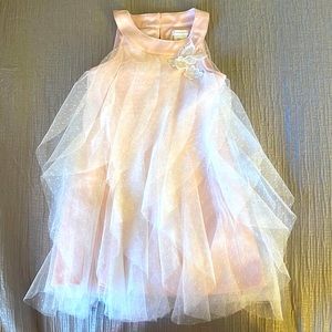 Tahari US Size 4 Dress Beautiful Light pink with white dots